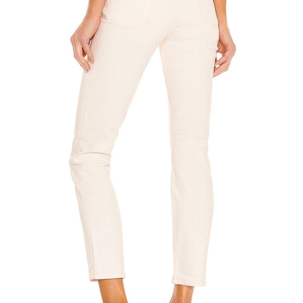 RE/DONE Orginals 90s High Rise Ankle Crop Vintage White 98% Cotton Size 26 - Picture 3 of 11